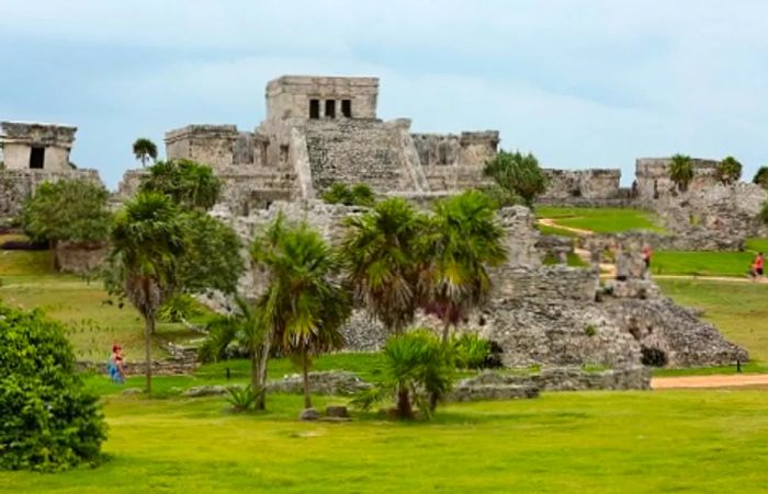 an ancient Mayan temple located just a few miles from Cozumel, Mexico, in the Western Caribbean