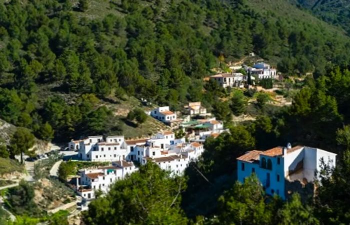 A panoramic view of Acebuchal village in Andalusia, Spain