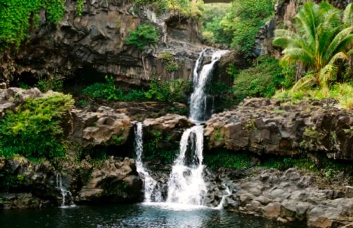 water flowing from the Palikea Stream in the Oheo Gulch area