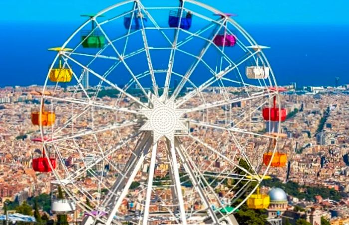 the Ferris wheel atop Mount Tibidabo