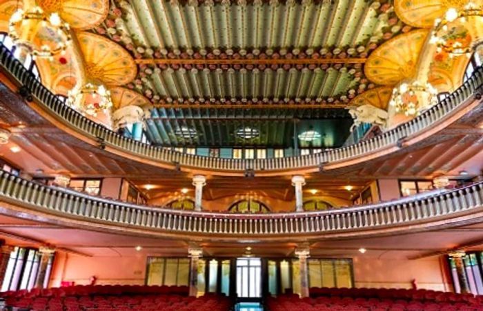 inside the Palace of Catalan Music