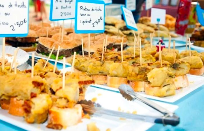 treats displayed at a market