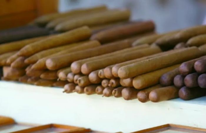 hand-rolled cigars from Key West stacked together