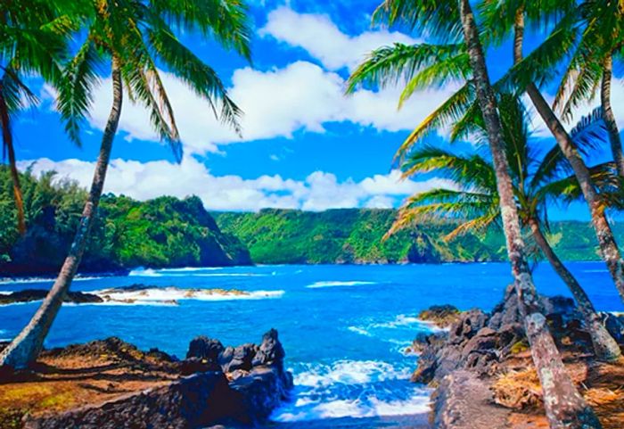 A breathtaking view of the Maui coastline