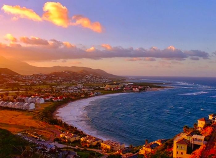 Scenic aerial view of a beach