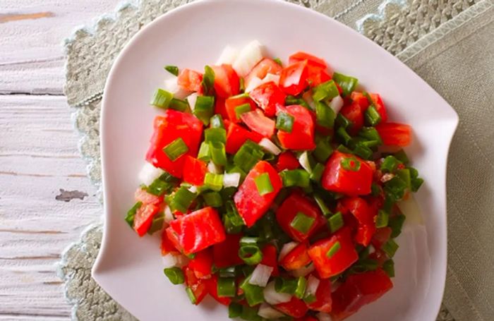 A plate of lomi lomi salmon