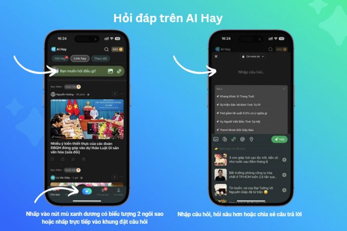 Hướng dẫn hỏi đáp trên AI Hay
