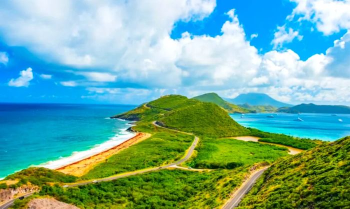 Stunning panoramic view of St. Kitts and Nevis