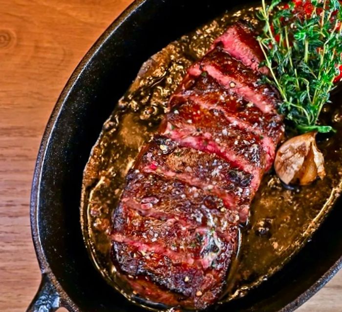 A mouthwatering cut of steak from Dinogo’s Steakhouse.