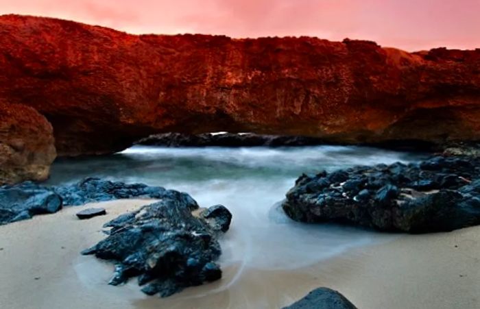 large boulders on an Aruba beach