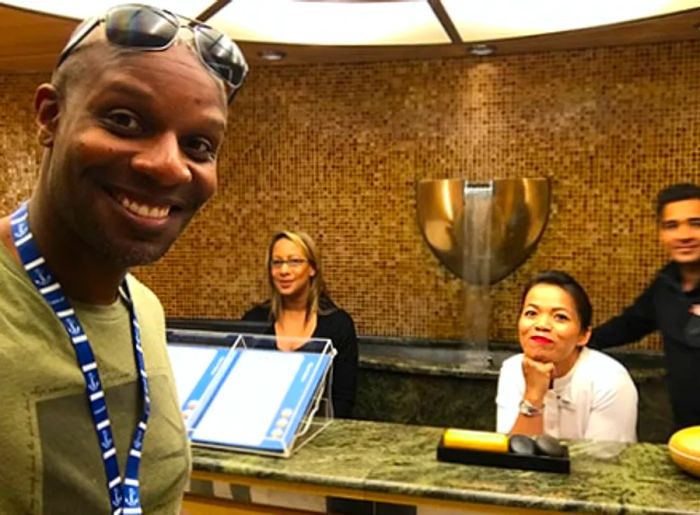 Doyin’s selfie with the spa team