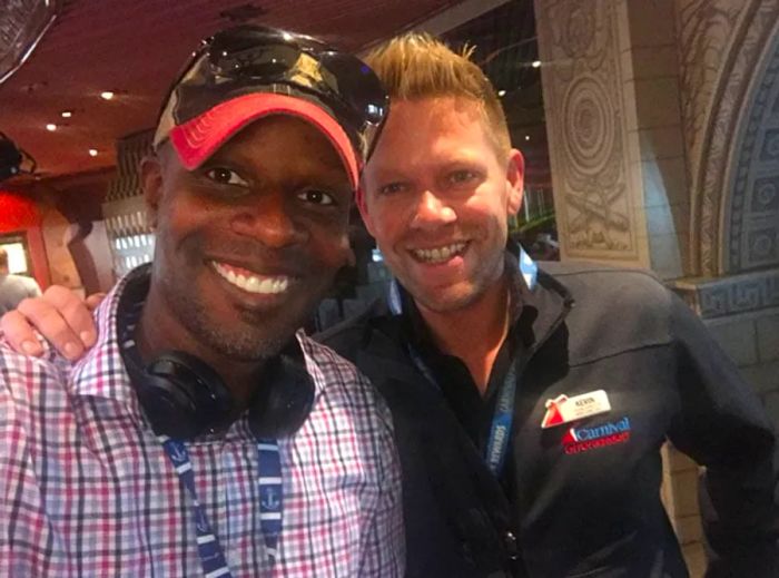 Doyin’s selfie with the cruise director