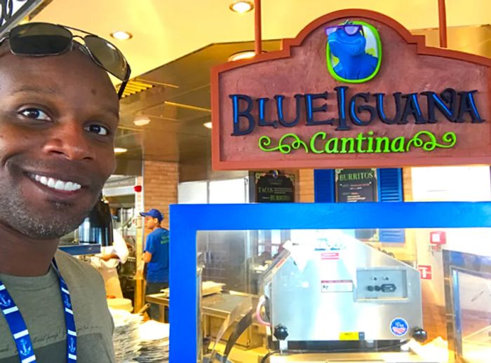 Doyin’s selfie at Blue Iguana