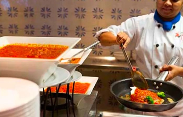 chef crafting a pasta dish