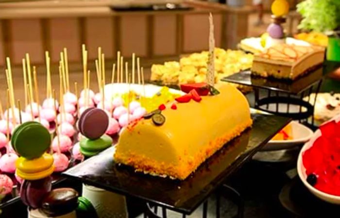 Macarons and a selection of other desserts at the Sweet Spot dessert buffet