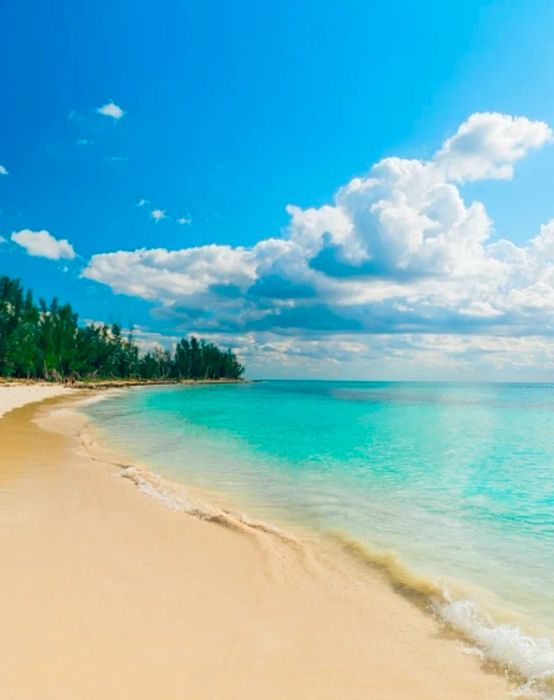 beach in Freeport with sparkling clear waters