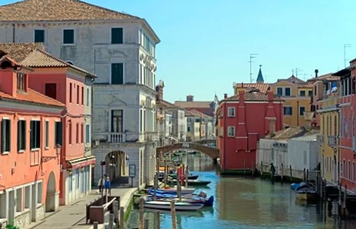 A panoramic view of the village of Torcello