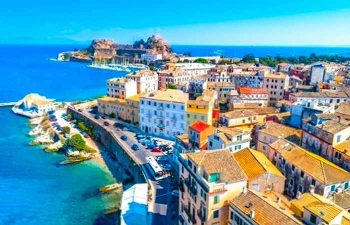 A breathtaking panoramic view of Kerkyra, the capital of Corfu