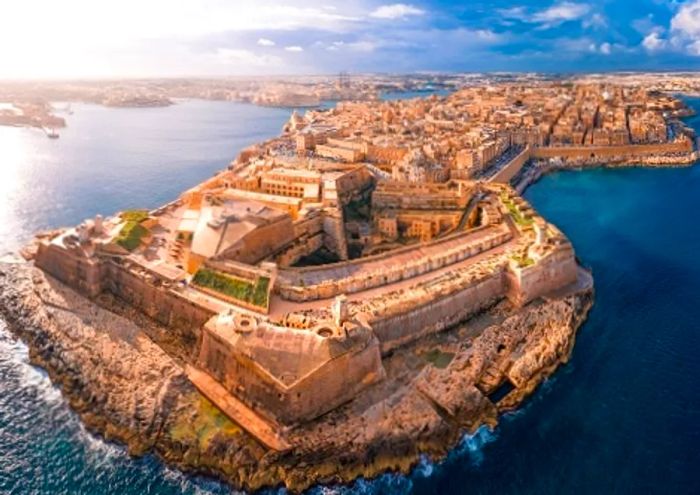 an aerial view of Fort St. Elmo in Malta