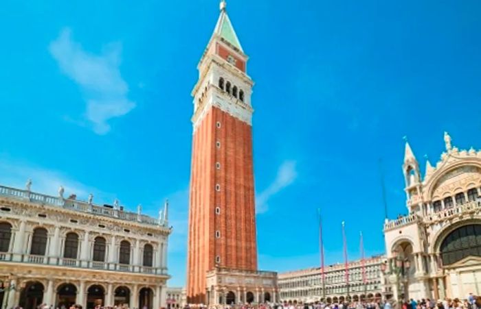 The San Marco Campanile in the town square