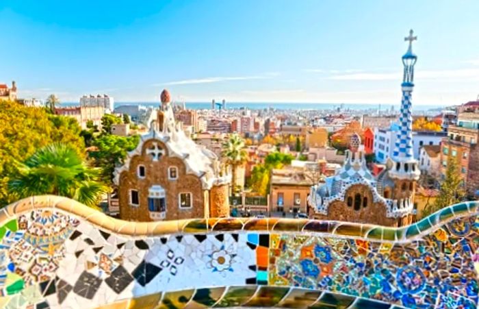 a sweeping view of Park Güell