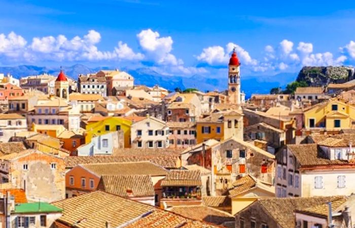 The historic Old Town of Corfu