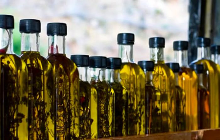 a showcase of premium extra virgin olive oil