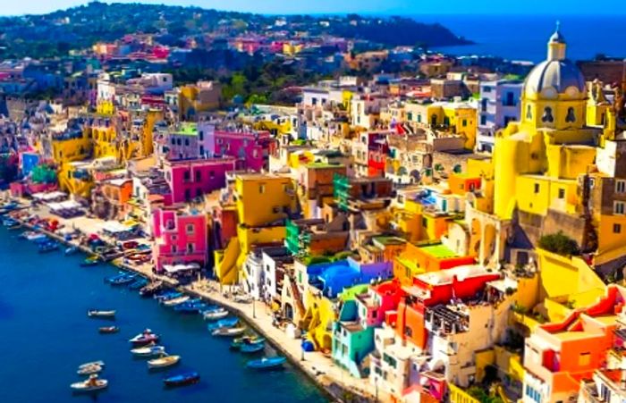 The island of Procida in Naples, Italy