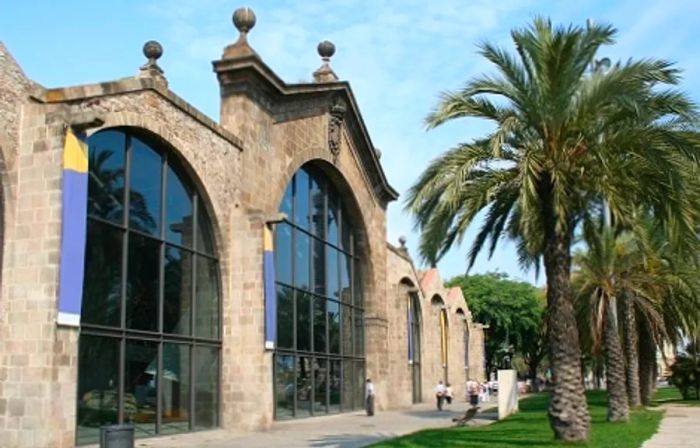 the exterior of a maritime museum in Barcelona