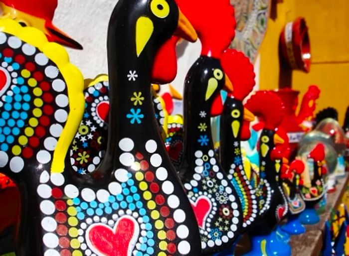 Ceramic traditional Portuguese roosters