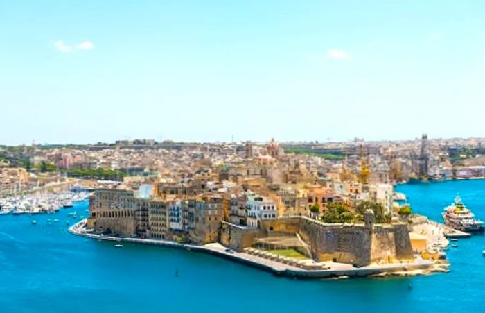 an aerial view of Sliema, Malta