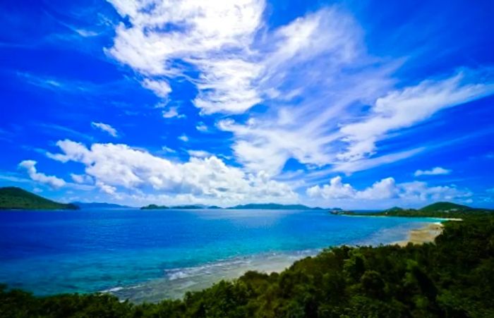 St. Croix beach under a clear blue sky