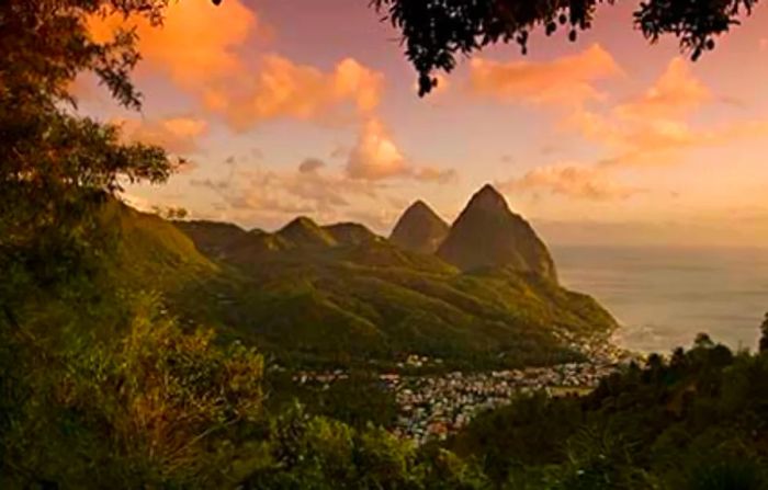 St. Lucia at sunset