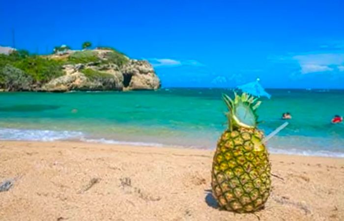 Pineapple beverage in Amber Cove