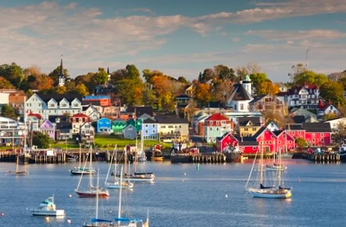 a scenic harbor view of Nova Scotia