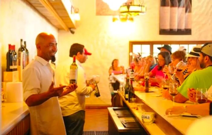 guests sampling various wines from Mexico’s wine country in Ensenada