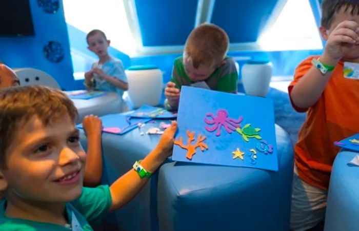 children crafting at Camp Ocean