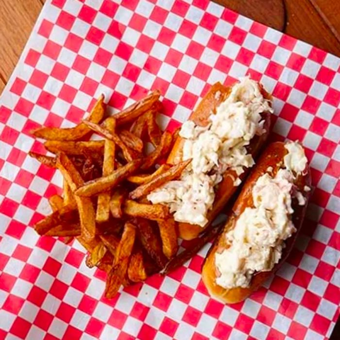 Lobster rolls and fries from the Seafood Shack