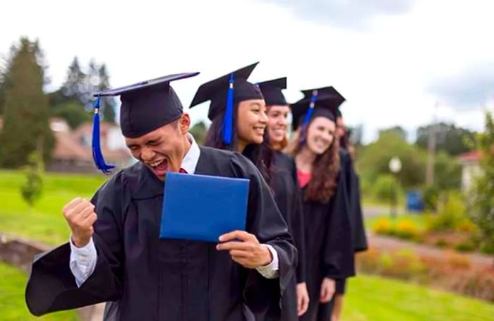 young man participating in the graduation ceremony