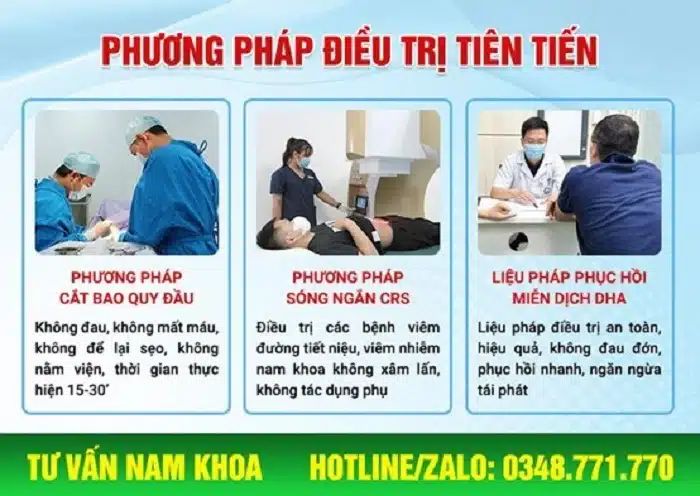 Phương pháp điều trị hiện đại, đội ngũ y bác sĩ chuyên môn cao.