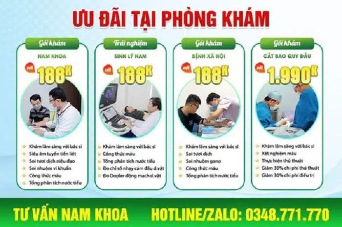 Phòng khám có nhiều chương trình ưu đãi, báo giá rõ ràng và minh bạch trước khi điều trị