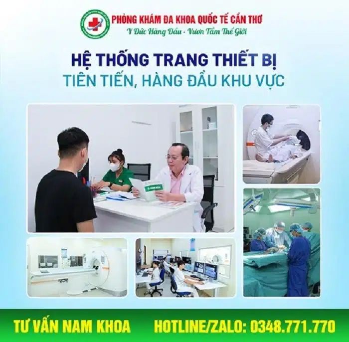 Phòng khám Nam khoa Cần Thơ sở hữu hệ thống trang thiết bị hiện đại, tiên tiến.