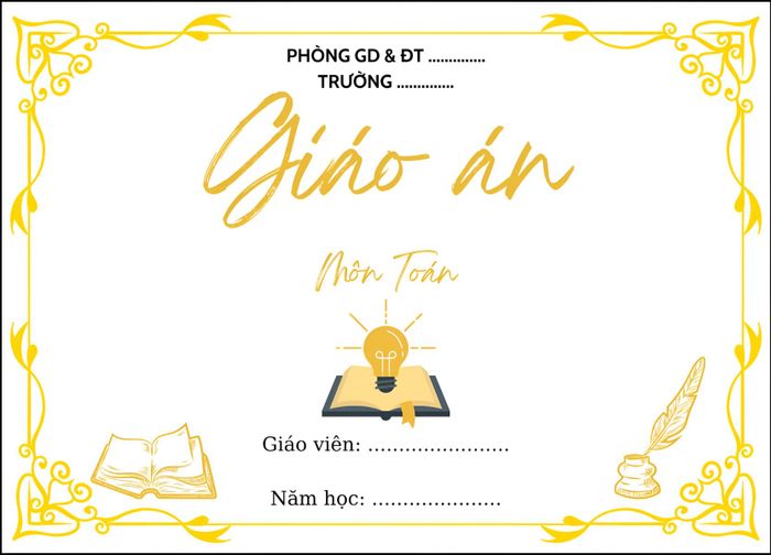 Bộ sưu tập bìa giáo án file Word