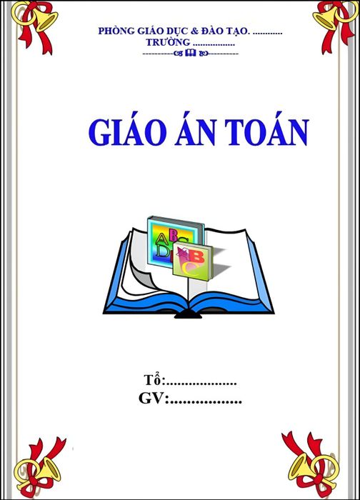 Mẫu bìa giáo án khổ dọc đẹp mắt