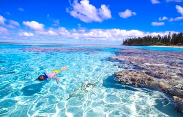 a person snorkeling in Mare, Pacific Islands