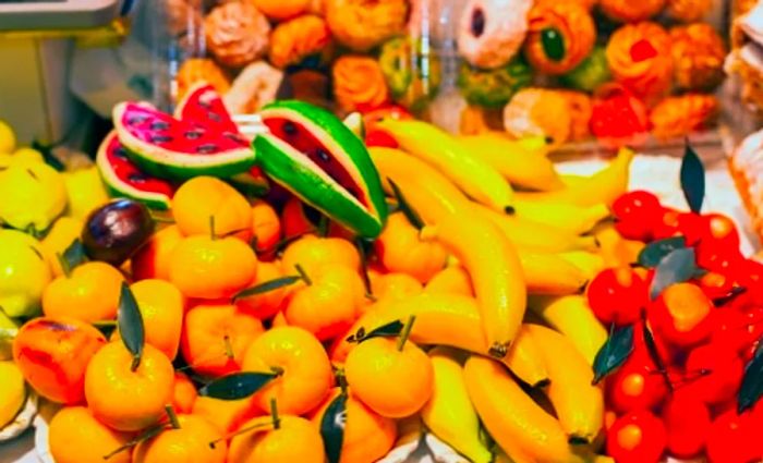 colorful marzipan sweets known as Martorana fruit