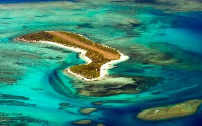 aerial view of Mystery Island