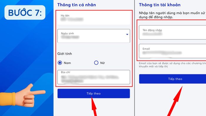 Hướng dẫn mở tài khoản ngân hàng - Bước 7