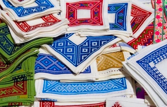 hand-stitched napkins available in Dubrovnik