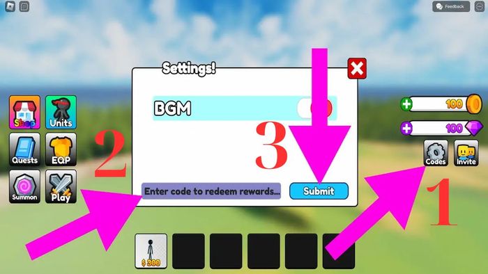 Hướng dẫn chi tiết cách nhập mã code Stickman TD